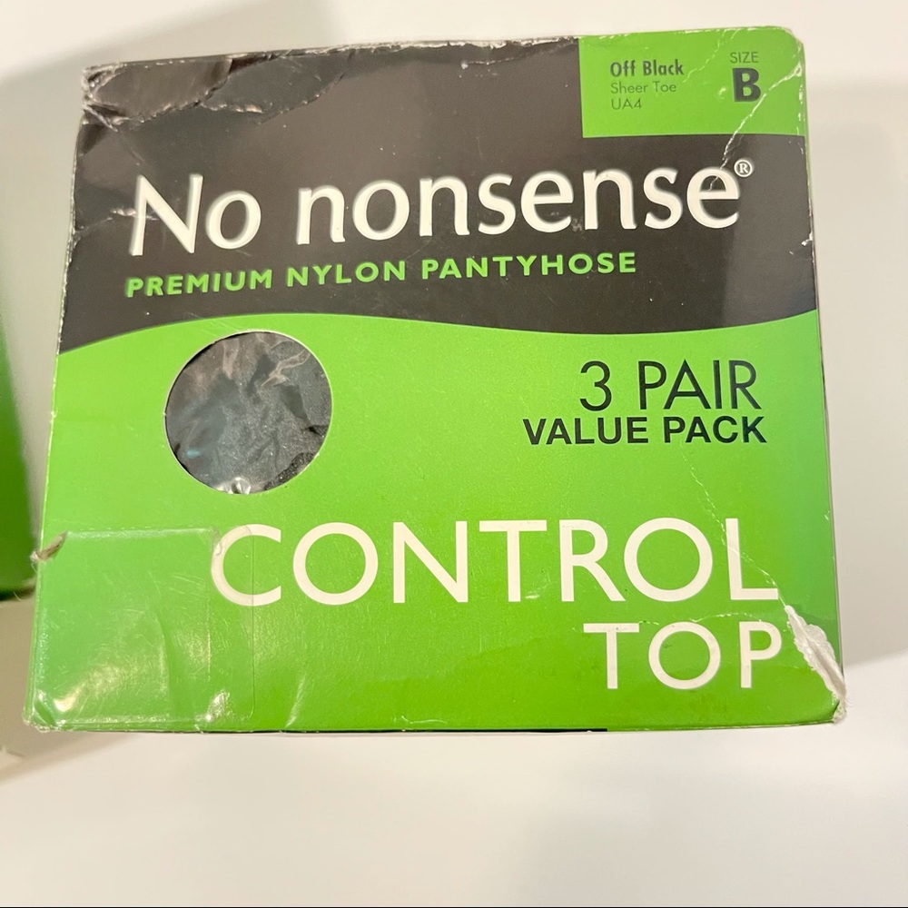 🟢Lot of 6 New Pair of Off Black Hose. 3 pair per box